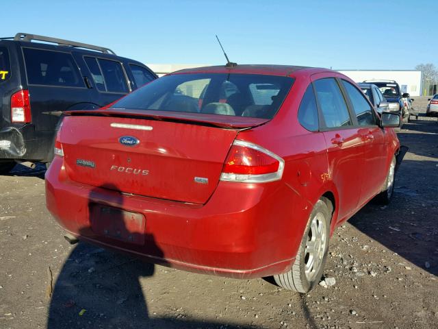 1FAHP36N19W200050 - 2009 FORD FOCUS SES RED photo 4