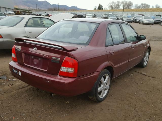 JM1BJ225720608661 - 2002 MAZDA PROTEGE DX MAROON photo 4