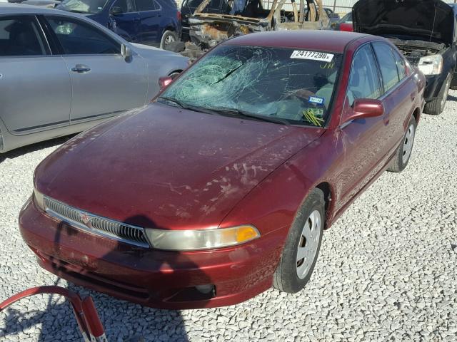 4A3AA46G7YE099716 - 2000 MITSUBISHI GALANT ES RED photo 2