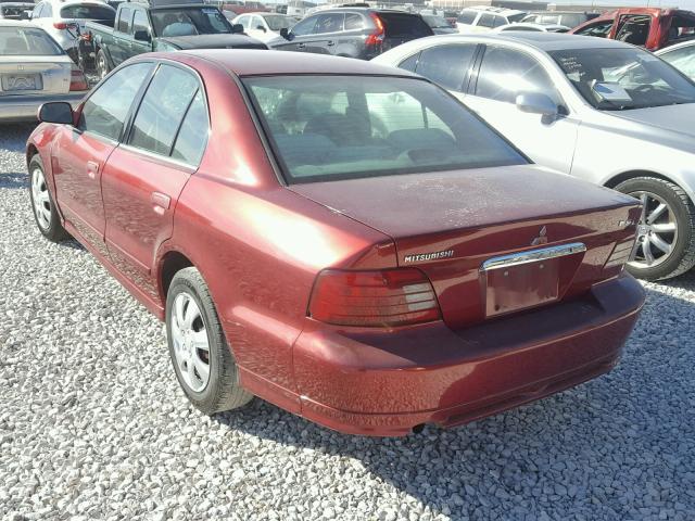 4A3AA46G7YE099716 - 2000 MITSUBISHI GALANT ES RED photo 3