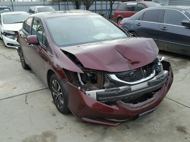 19XFB2F83DE276974 - 2013 HONDA CIVIC EX BURGUNDY photo 1