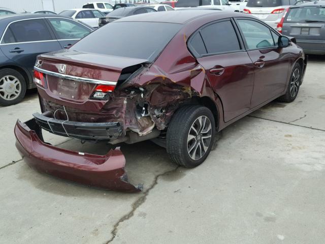 19XFB2F83DE276974 - 2013 HONDA CIVIC EX 勃艮第红 照片 4