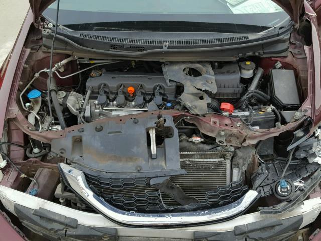19XFB2F83DE276974 - 2013 HONDA CIVIC EX 勃艮第红 照片 7