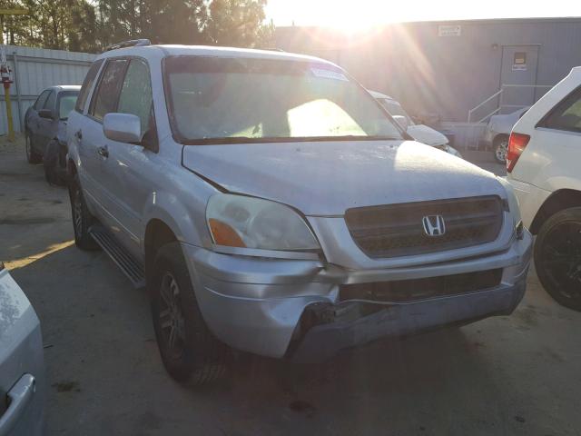 2HKYF18604H545849 - 2004 HONDA PILOT EXL SILVER photo 1