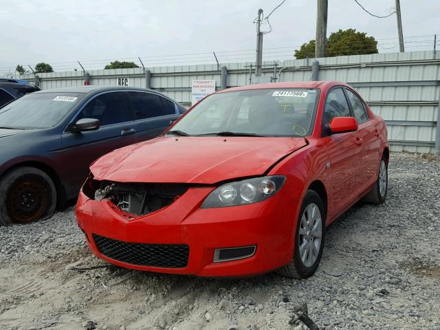 JM1BK12F181834116 - 2008 MAZDA 3 I RED photo 2