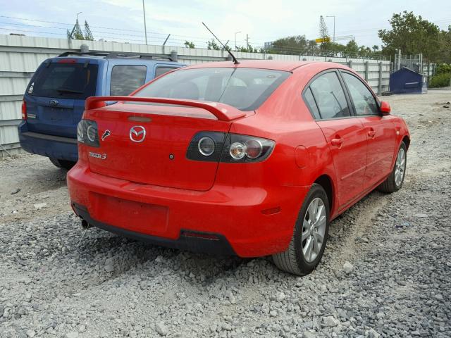 JM1BK12F181834116 - 2008 MAZDA 3 I RED photo 4