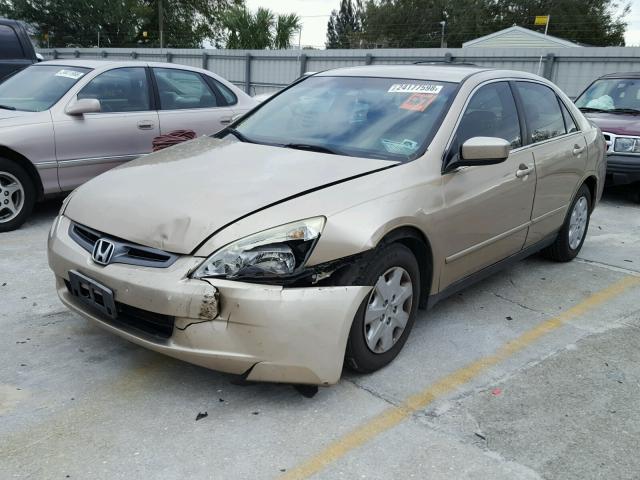 1HGCM56444A072555 - 2004 HONDA ACCORD LX TAN photo 2