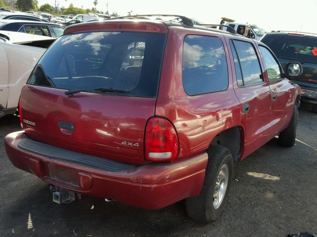 1B4HS28Z0XF502264 - 1999 DODGE DURANGO RED photo 4