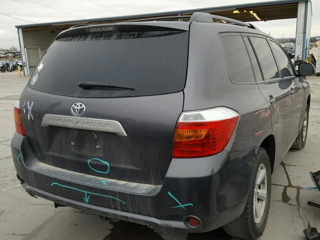 5TDZK3EH3AS002177 - 2010 TOYOTA HIGHLANDER GRAY photo 4