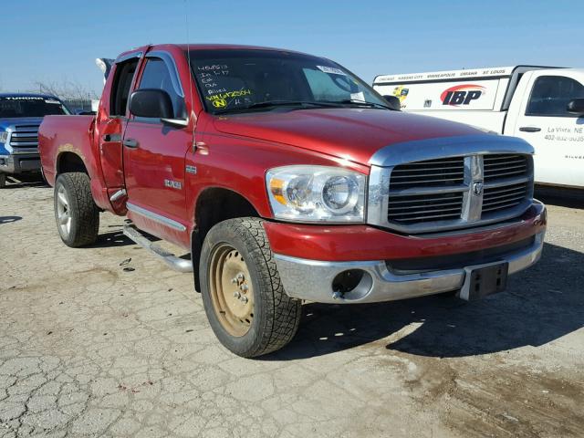 1D7HU18268S612504 - 2008 DODGE RAM 1500 S RED photo 1