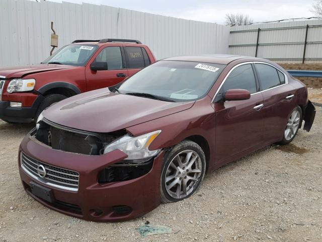 1N4AA51E69C835353 - 2009 NISSAN MAXIMA S MAROON photo 2