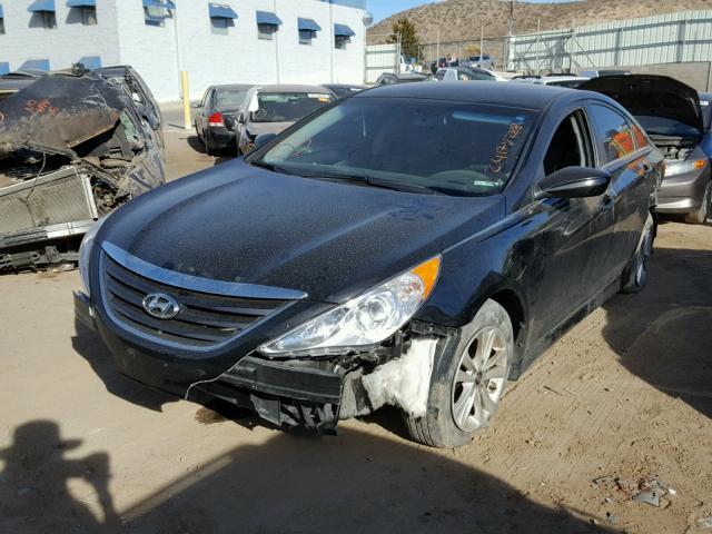 5NPEB4AC4EH838820 - 2014 HYUNDAI SONATA GLS BLACK photo 2