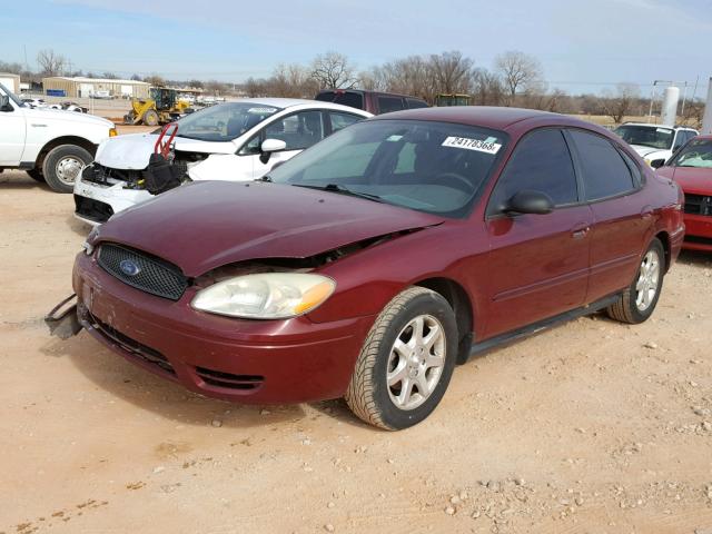 1FAFP56U06A157307 - 2006 FORD TAURUS SEL MAROON photo 2