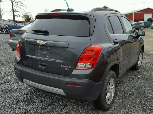 3GNCJPSB7GL239065 - 2016 CHEVROLET TRAX 1LT CHARCOAL photo 4