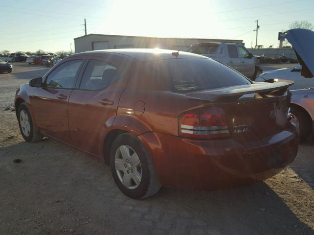 1B3LC46K58N200151 - 2008 DODGE AVENGER SE ORANGE photo 3