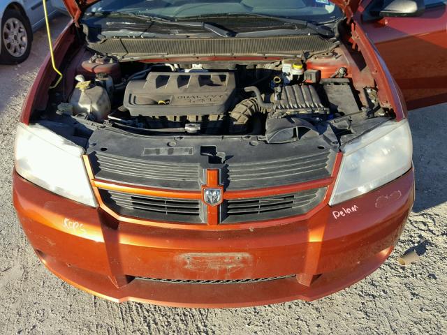 1B3LC46K58N200151 - 2008 DODGE AVENGER SE ORANGE photo 7