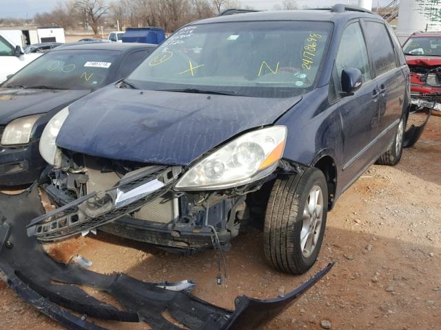 5TDZA22C46S465720 - 2006 TOYOTA SIENNA XLE BLUE photo 2