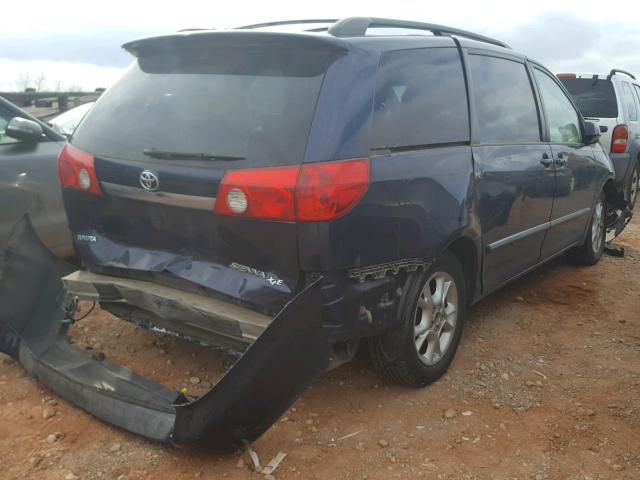 5TDZA22C46S465720 - 2006 TOYOTA SIENNA XLE BLUE photo 4