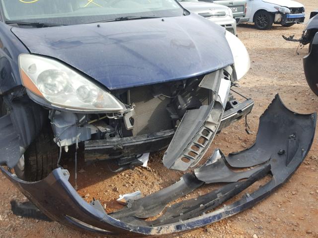 5TDZA22C46S465720 - 2006 TOYOTA SIENNA XLE BLUE photo 9