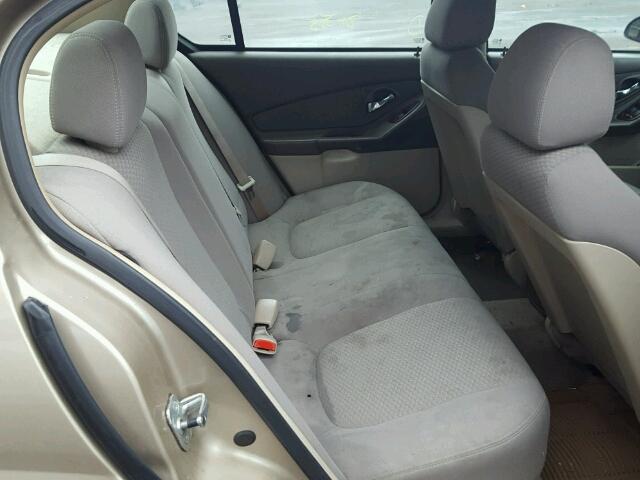 1G1ZS58N38F101405 - 2008 CHEVROLET MALIBU LS ოქროსფერი ფოტო 6