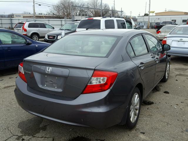 19XFB2F81CE085911 - 2012 HONDA CIVIC EX GRAY photo 4