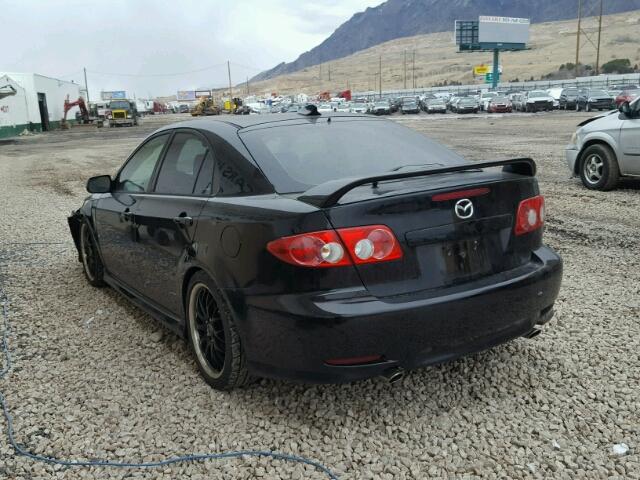 1YVHP84D145N26716 - 2004 MAZDA 6 S BLACK photo 3