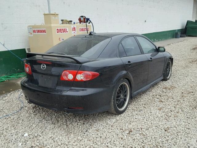 1YVHP84D145N26716 - 2004 MAZDA 6 S BLACK photo 4