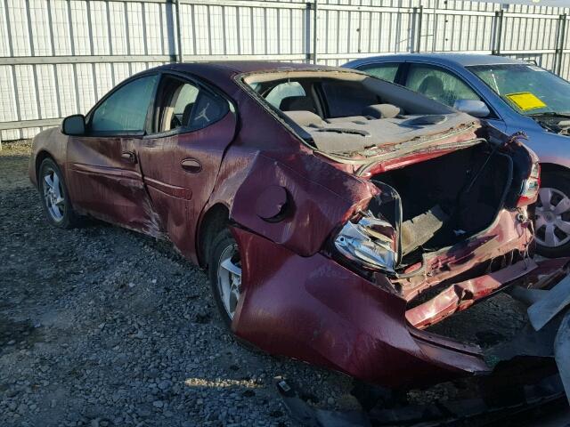 2G2WR524341362156 - 2004 PONTIAC GRAND PRIX RED photo 3