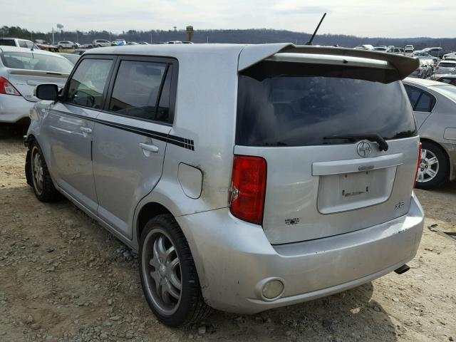 JTLKE50E381015993 - 2008 SCION XB SILVER photo 3