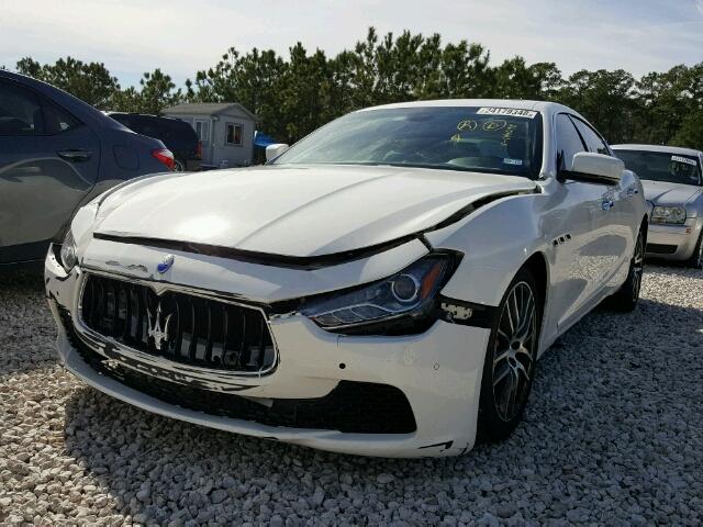 ZAM57RTA0F1144298 - 2015 MASERATI GHIBLI S WHITE photo 2