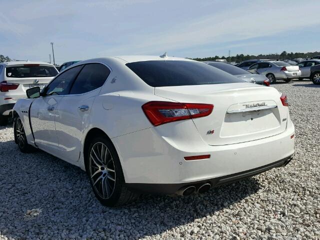 ZAM57RTA0F1144298 - 2015 MASERATI GHIBLI S WHITE photo 3