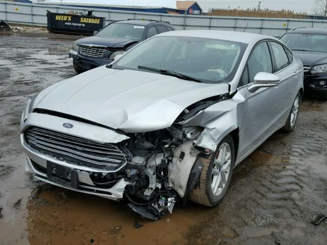 3FA6P0H75ER140906 - 2014 FORD FUSION SE SILVER photo 2