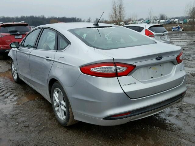 3FA6P0H75ER140906 - 2014 FORD FUSION SE SILVER photo 3