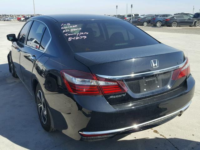 1HGCR2F36HA165185 - 2017 HONDA ACCORD LX BLACK photo 3