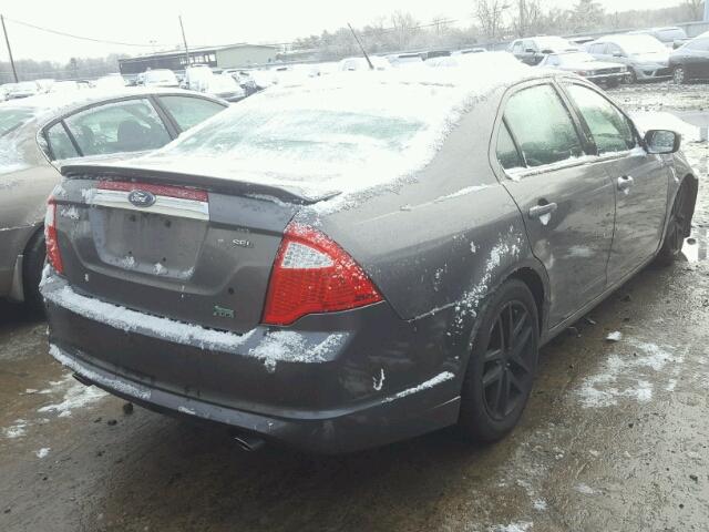 3FAHP0JGXAR413917 - 2010 FORD FUSION SEL GRAY photo 4