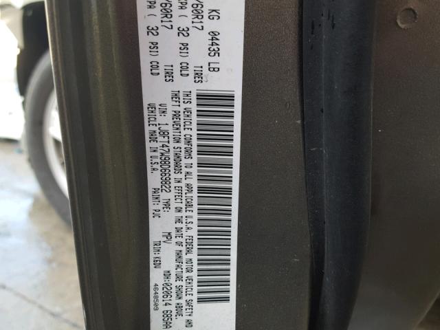 1J8FT47W98D669822 - 2008 JEEP COMPASS SP BROWN photo 10