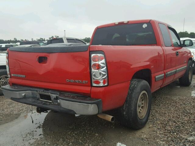 2GCEC19T2Y1387263 - 2000 CHEVROLET SILVERADO RED photo 4