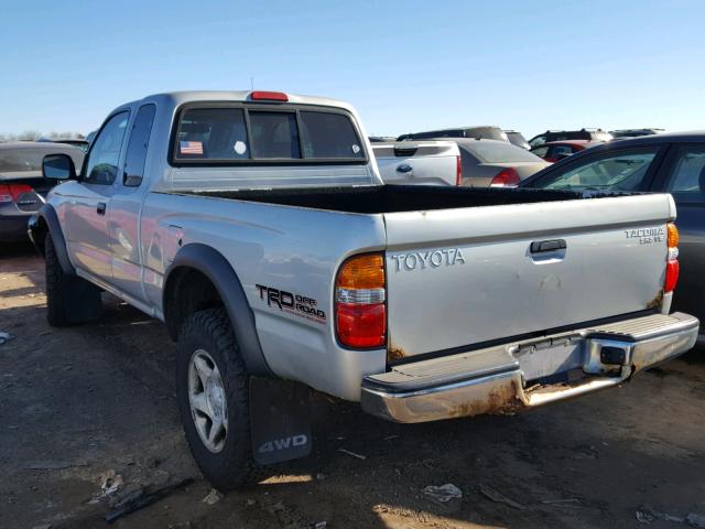 5TEWN72N62Z068030 - 2002 TOYOTA TACOMA XTR SILVER photo 3