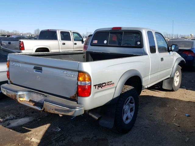 5TEWN72N62Z068030 - 2002 TOYOTA TACOMA XTR SILVER photo 4