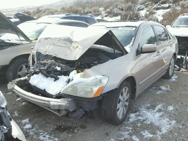 1HGCM66597A048349 - 2007 HONDA ACCORD EX BEIGE photo 2