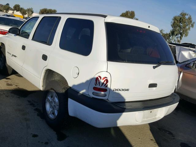 1B4HR28N11F604804 - 2001 DODGE DURANGO WHITE photo 3