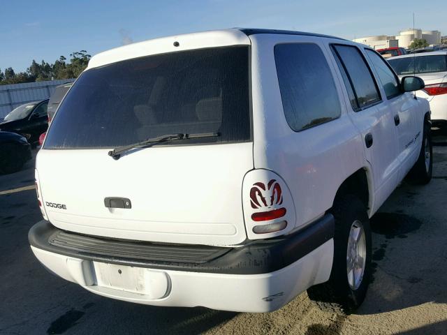 1B4HR28N11F604804 - 2001 DODGE DURANGO WHITE photo 4