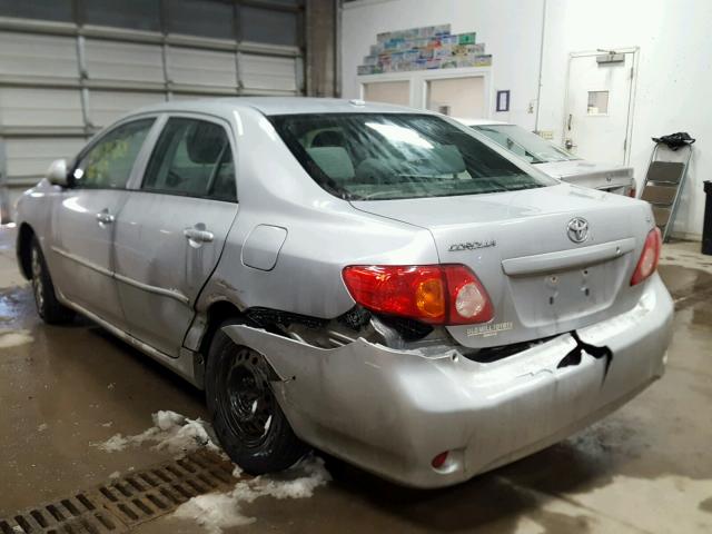 JTDBL40E89J008986 - 2009 TOYOTA COROLLA BA SILVER photo 3