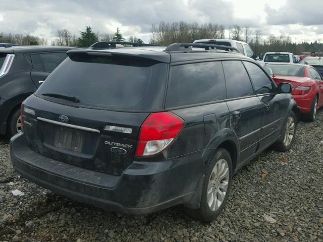 4S4BP86C684326406 - 2008 SUBARU OUTBACK 3. BLACK photo 4