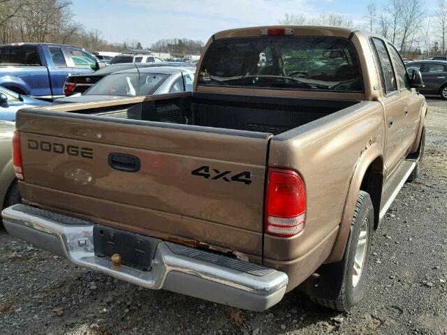 1B7GG2AN81S103849 - 2001 DODGE DAKOTA QUA GOLD photo 4