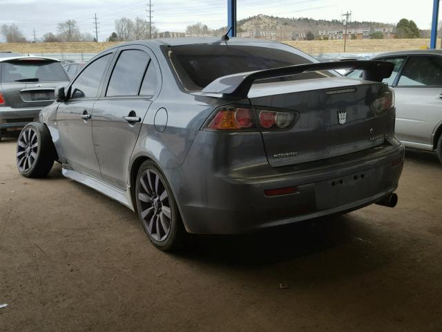 JA32U8FW4BU012279 - 2011 MITSUBISHI LANCER GTS GRAY photo 3