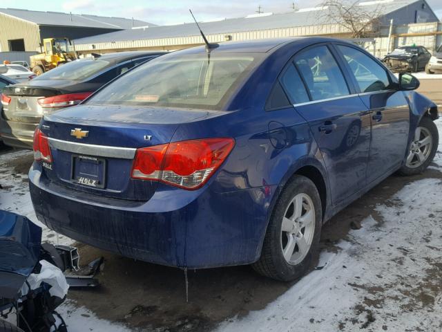 1G1PF5SC3C7153543 - 2012 CHEVROLET CRUZE LT BLUE photo 4