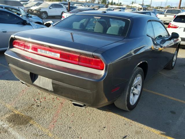 2C3CDYAG1EH195898 - 2014 DODGE CHALLENGER GRAY photo 4