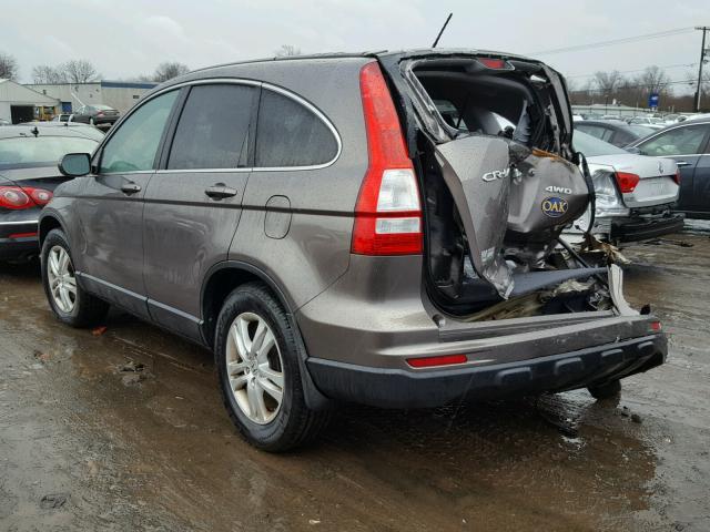 5J6RE4H73AL062794 - 2010 HONDA CR-V EXL BROWN photo 3