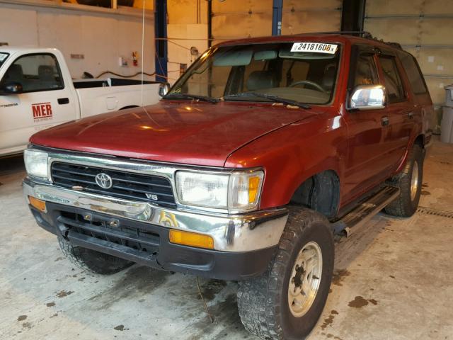 JT3VN39W6S8074323 - 1995 TOYOTA 4RUNNER VN BURGUNDY photo 2